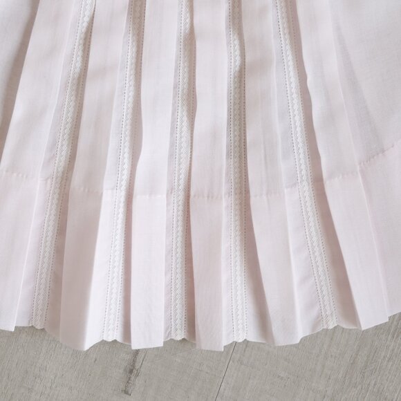 Pink Lace Inlay Pleated Dress Heirloom Newborn Feltman Brothers Newborn - Picture 5 of 8